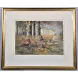 A Framed Philip Rickman Print Depicting Cock and Hen Pheasants, 54x39cm