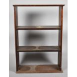 An Edwardian Three Shelf Open Bookcase, 69cm Wide