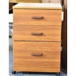 A Modern Three Drawer Bedside Chest, 45cm wide