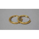 A Pair of Gold Hooped Earrings, 2.3cm Diameter, 1.3g