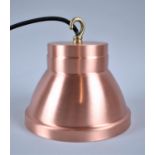 A New and Unused Copper Light Fitting, 17cm Diameter and 16cm high