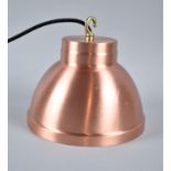 A New and Unused Brushed Copper Ceiling Light Fitting, 20.5cm Diameter and 17cm high