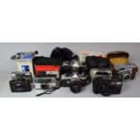A Collection of Various Vintage Cameras, Yashica Lens and Other Sundries