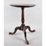 A Mahogany Circular Topped Tripod Wine Table, 40.5cm Diameter and 51cm High, Top Requires Some