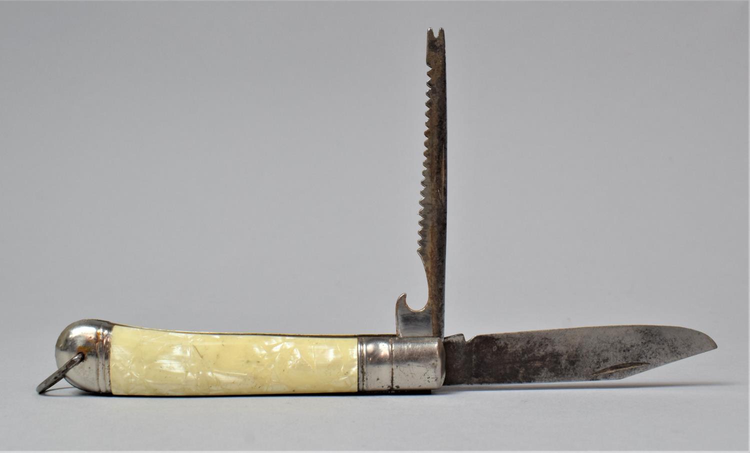 A Vintage Two Bladed Two Multi Tool Knife, 11cm Long - Image 2 of 2