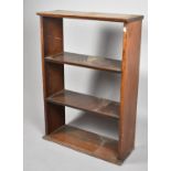 An Edwardian Mahogany Three Shelf Open Bookcase, 70cm wide