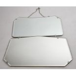Two Vintage Wall Mirrors, 61cm Wide
