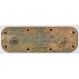 A Late 19th Century Cast Iron Boiler Plate, for B Finch Belvedere Works, Barkingside, 61cm Long