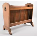 A Late 20th Century Two Division Magazine Rack with Lift Up Centre Partition Which Hinges to Form