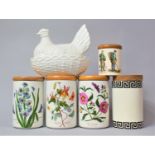 A Collection of Various Portmeirion Storage Jars together with a Smaller Holkham Example and a