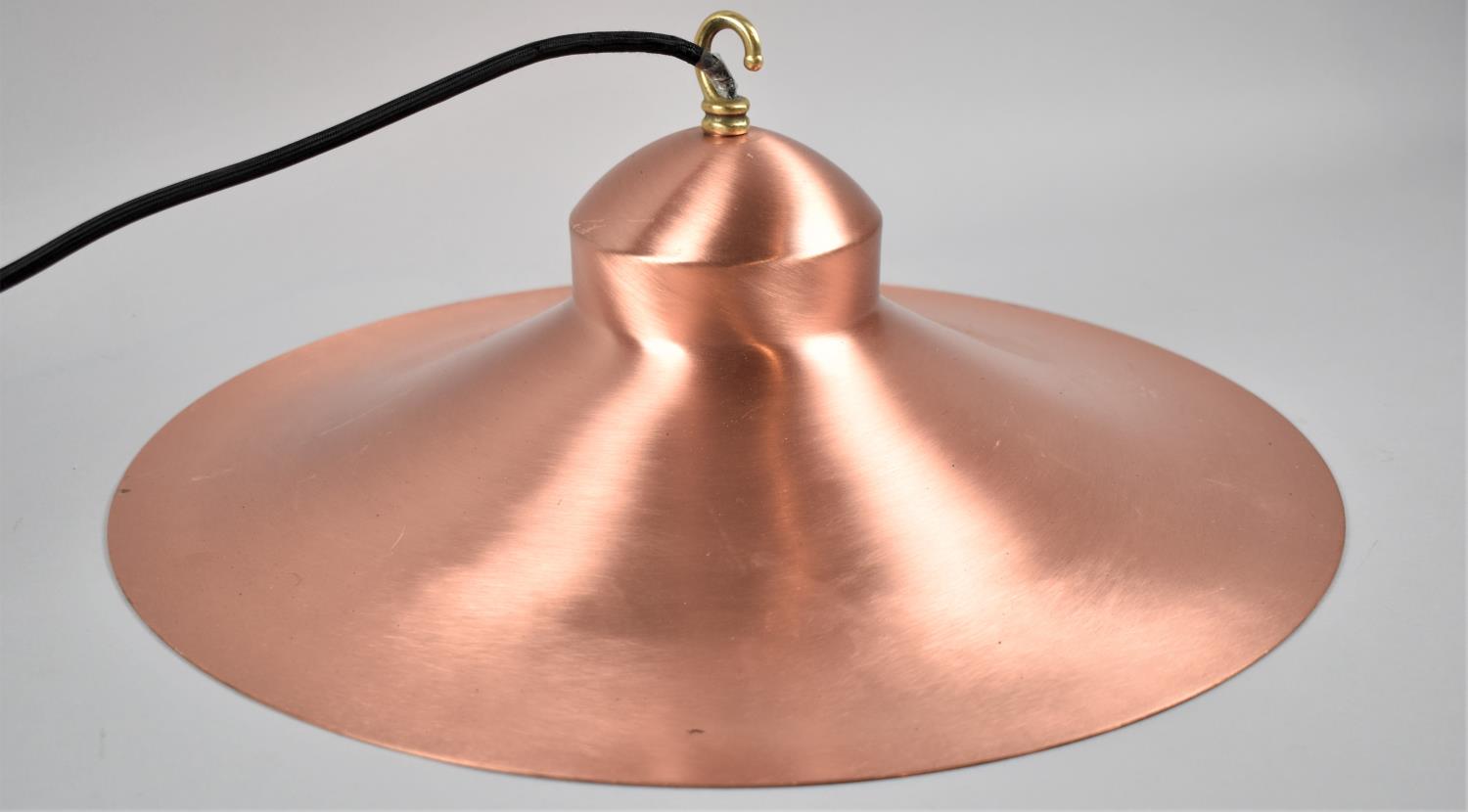 A New and Unused Brushed Copper Ceiling Light Fitting, 41cm Diameter