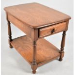 An Ercol Rectangular Occasional table with Single Drawer and Stretcher Shelf, 67cm x 48cm x 55cm