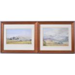 A Pair of Framed Watercolours, Standish Beacon 1882 and Coniston Old Man 1885