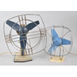 Two Vintage Desktop Fans, Both In Need of Attention