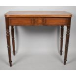 A Late 19th Century Mahogany Lift and Twist Tea Table on Turned Supports, 87cm Wide