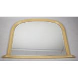 A Bevel Edged Over Mantle Mirror, 120cm Wide