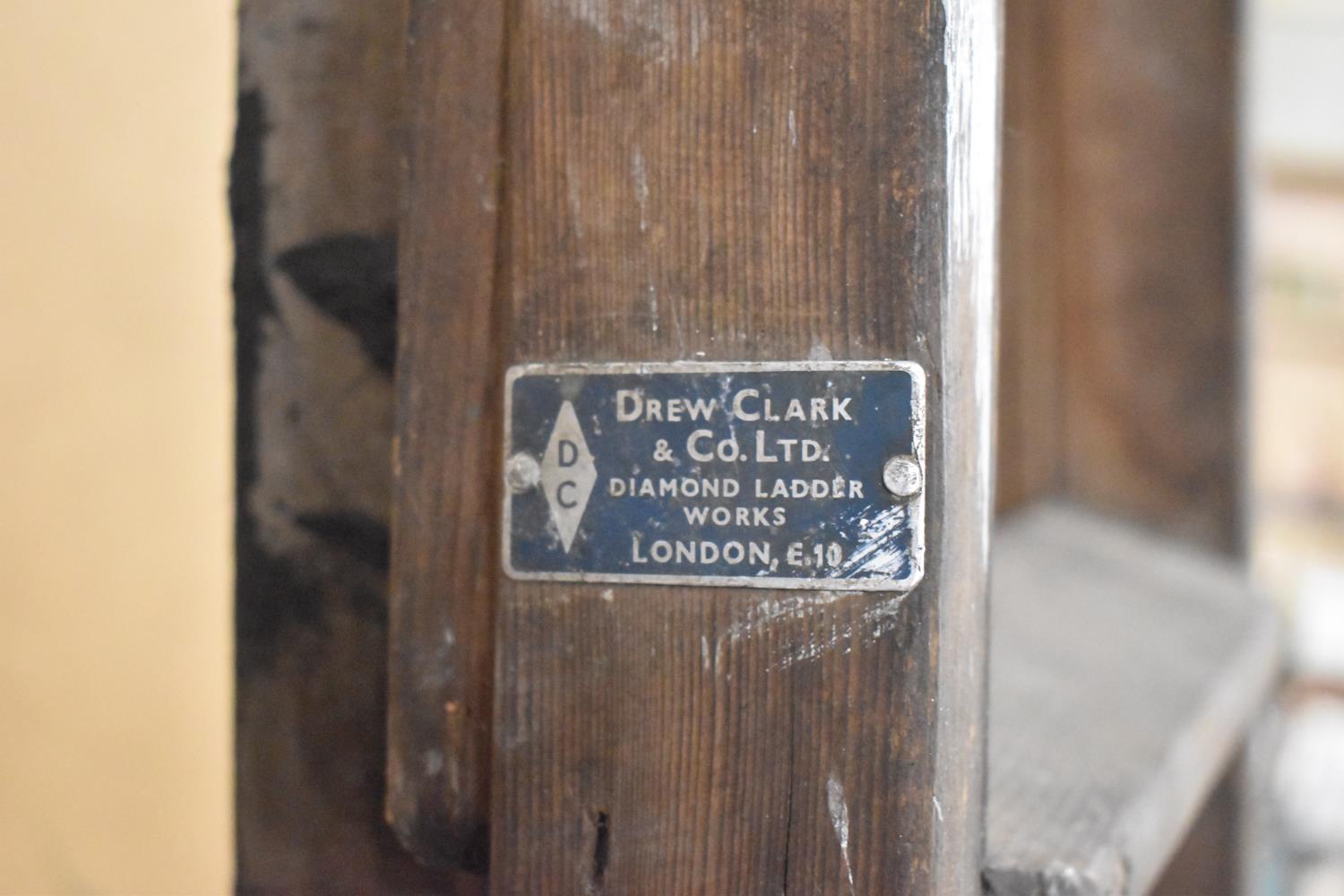 A Vintage Extending Step Ladder by Drew Clark & Co. - Bild 2 aus 2