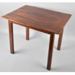 A Rectangular Mahogany Occasional Table with String Inlay and Supports, 47cms Long and 37.5cms High