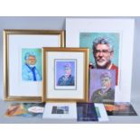 Various Framed Rolf Harris Prints, Booklets Etc