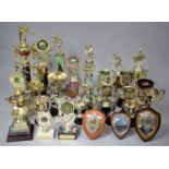 A Collection of Various Snooker and Bowling Trophies