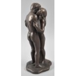 A Modern Resin Study of Nude Lovers Embracing, 23cms High