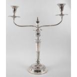 A Silver Plated Candelabra by Matthew Boulton, 43cms High