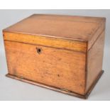 A Late 19th/Early 20th Century Oak Stationery Box and Writing Slope with Hinged Lid to fitted