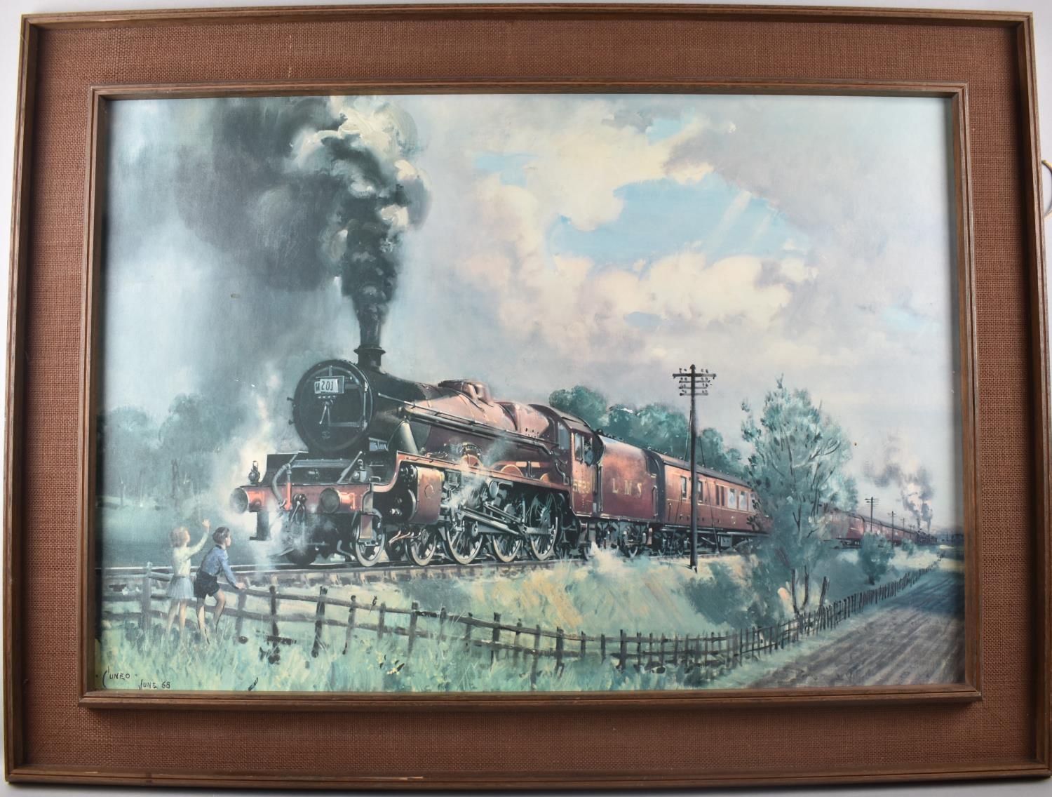 A Framed Terrence Cuneo Print,'The Lickey Incline' 72x49cms
