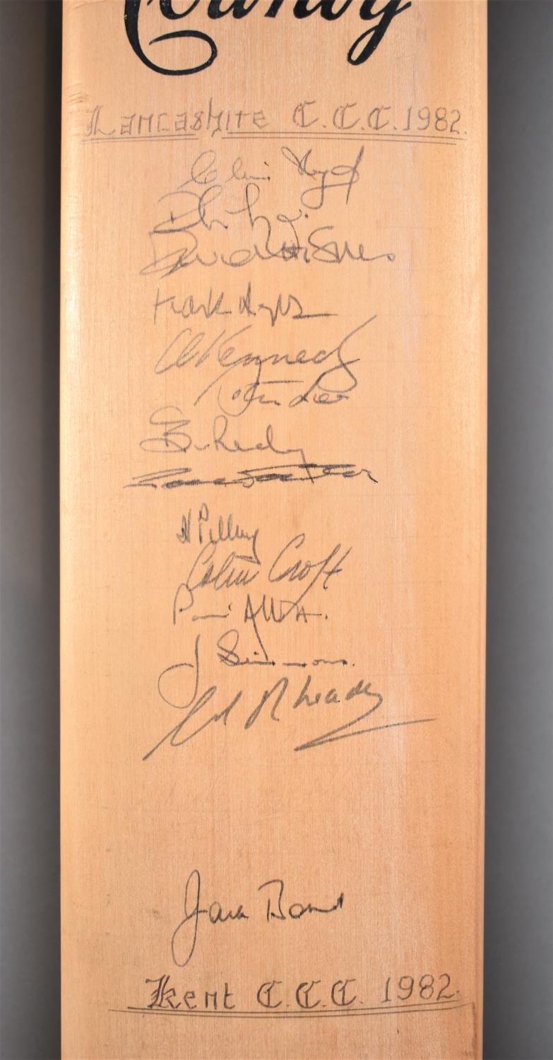 A Collection of Two Full Sized Vintage Cricket Bats, One Signed for Lancashire CC 1982 together with - Image 2 of 2