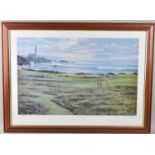 A Framed Golfing Print after Raymond Sipos, 'Turnberry' 62x40cms