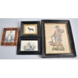A Collection of Four Framed 19th Century Engravings and Miniatures