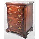 A Reproduction Mahogany Chest of Four Drawers with Brushing Slide Over, 56cms Wide and 79cms High,