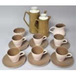 A Poole Teaset to comprise Six Cups, Milk Jugs and Sugar Bowl and Six Saucers together with a
