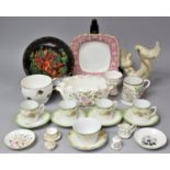 A Collection of Various China to comprise Ellesmere Pattern Bowl, Minton Haddon Hall Two Handled