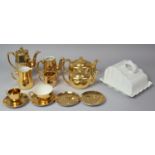 A Collection of Gilt Decorated Tea and Coffee Wares to include Examples by Royal Worcester (