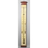A French Stick Barometer in Need of Some Restoration, Requires Mercury and Missing Thermometer,