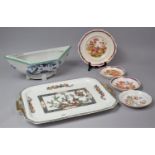 A Collection of 19th Century Ceramics to comprise Indian Tree Two Handled Serving Tray, together