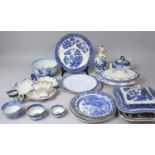 A Collection of Various Blue and White Transfer Printed Ceramics to comprise Dinnerwares, Lidded