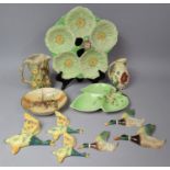 A Collection of Mid 20th Century Ceramics to comprise Carltonware trefoil, Duck Wall Pocket, Duck