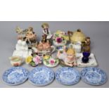 A Collection of English and Continental Ceramics to comprise Royal Worcester Figure Group, Posy