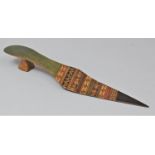 A Late 19th/Early 20th Century Tumbridgeware Novelty Letter Opener of Shoe Form, 20cm Long