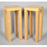 A Pair of Square Topped Modern Stands, 65cm high