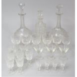 A Collection of Various Good Quality Drinking Glasses to comprise Pair of Etched and Cut Glass