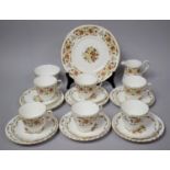 A Royal Stafford Floral Decorated Tea Set to comprise Six Cups, Milk Jug, Sugar Bowl, Six Saucers,