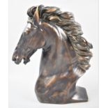 A Modern Resin Bronze Effect Study of a Horses Head, 30cm high