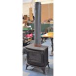 A Cast Iron Log Burning Stove, The Tiger, 51cm Wide