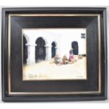 A Framed Impressionist Oil with Details Verso by Ramon Poveda Ibars, 24.5x20cm