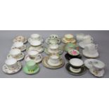 A Collection of Various Teacups and Saucers to comprise Aynsley, Tuscan China, Paragon, Coalport,