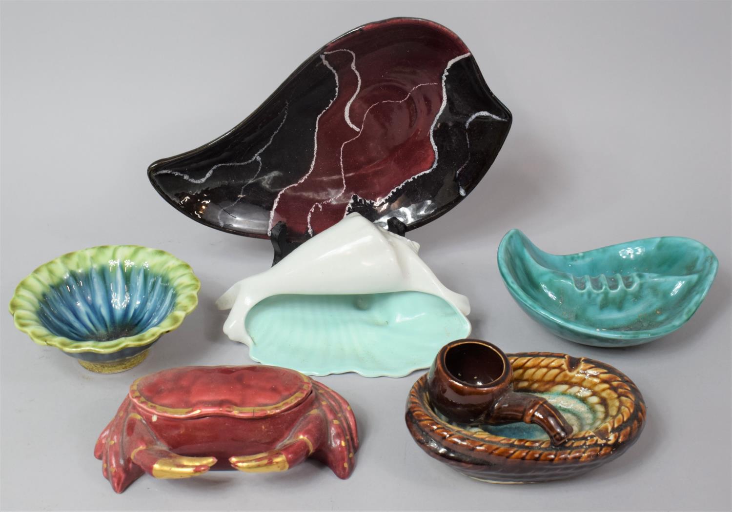 A Collection of Various Mid to Late 20th Century Glazed Ceramics to comprise Poole Conch Shell,