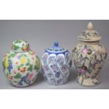 Three Large Modern Oriental Vases